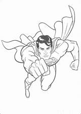 Superman Coloring Pages Super Flying Hero Printable Kids Sheet sketch template
