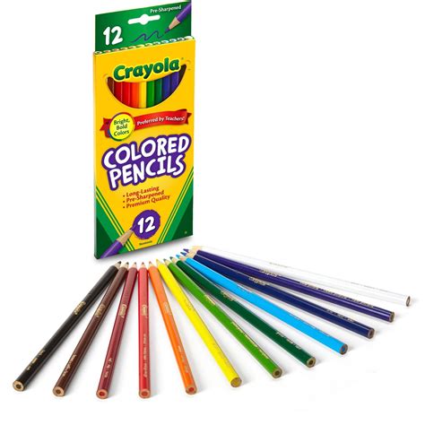 crayola colored pencil set  assorted colors  count school