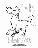 Coloring Horse Pages Kids Preschool Letter Tot Animal Creative Toddler School Discover sketch template