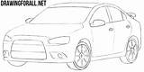 Lancer Mitsubishi Draw Drawing Drawingforall Ayvazyan Stepan Tutorials Cars Posted sketch template