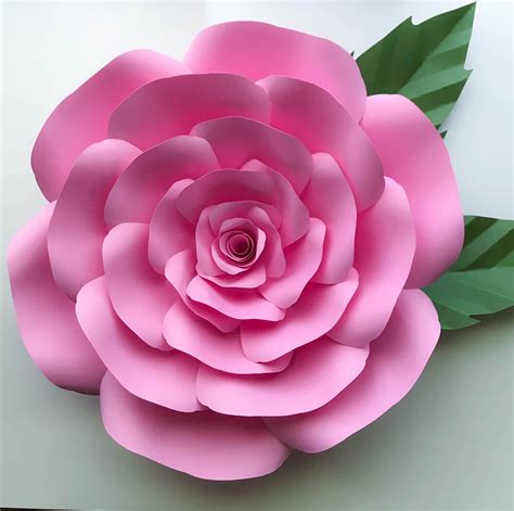 petal  paper flower template  rose bub center instant