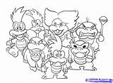 Coloring Pages Koopalings Bowser Print Comments Color Kids sketch template