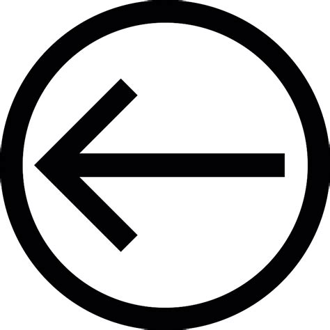 arrow direction   left   circle outline vector svg icon