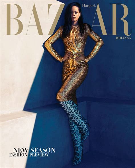 rihanna covers harper s bazaar us august 2012 by camilla akrans fashion magazine cover