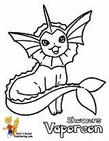 Pokemon Vaporeon Pages Coloring Colouring Kids Colou sketch template