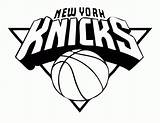 Knicks Coloring Pages York Basketball Color Template sketch template