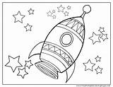 Space Coloring Rocket Pages Getdrawings sketch template