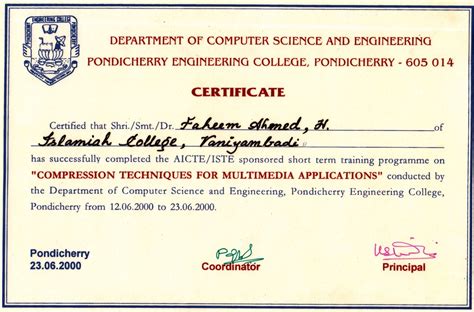 certificate courses
