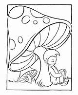 Coloring Pages Pixie Fairy Fantasy Mushroom Printable Sheets Kids Fairies Pixies Medieval Cartoon Under Mythical Elves Brownies Elf Mushrooms Color sketch template