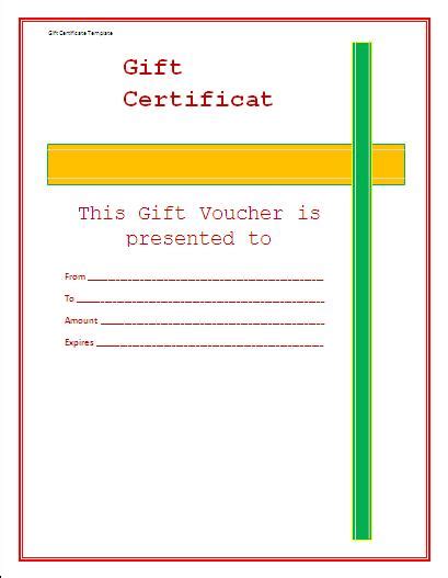 gift certificate template professional word templates