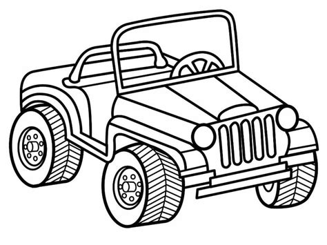 safari jeep coloring page  print  color