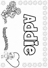Addison Coloring Names Addie Pages Template sketch template