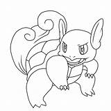 Wartortle Coloring Pages Pokemon Adults Line Print Deviantart sketch template
