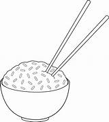 Rice Chopsticks Lineart Webstockreview sketch template