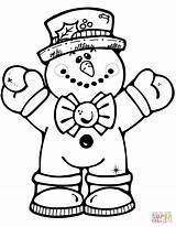 Snowman Coloring Pages Printable Simple Hugging Color Snow Getcolorings sketch template