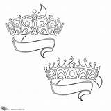 King Crowns Tiara Coronas 1653 Plantillas Siluetas Yvonne Lau Disney Sovereignty Tattootribes Pequeños sketch template