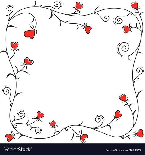 valentine heart border royalty  vector image