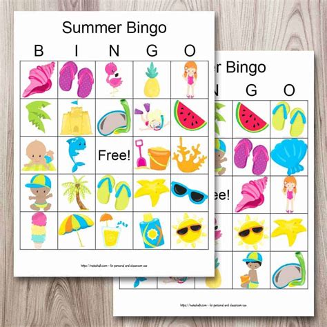 printable summer bingo  prep boredom buster  artisan life