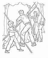 Coloring Pages Camping Tent Family Install Sheets Printable Print Kids Fun Working Together Raisingourkids Camp Activity Help Scout Color Colouring sketch template