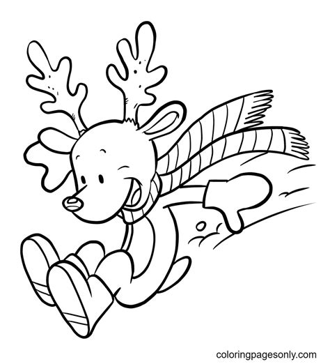 funny baby reindeer coloring page  printable coloring pages