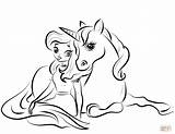 Coloring Princess Unicorn Pages Printable Drawing sketch template