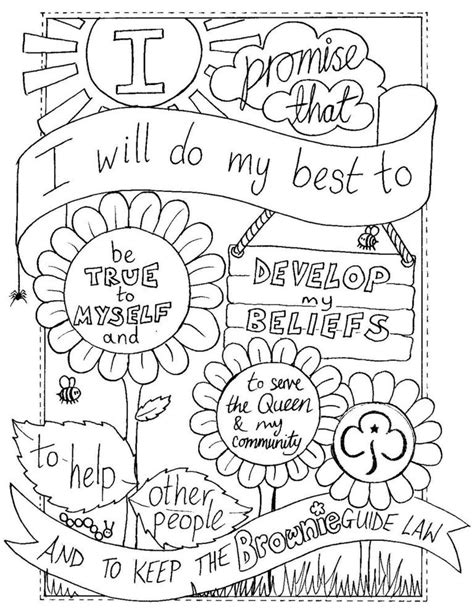 brownie coloring pages printable brownie girl scouts girl scout