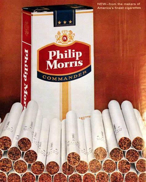 philip morris commander cigarette ad retro vintage tobacco etsy