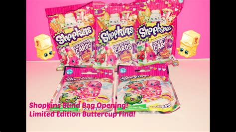 shopkins blind bags glittery limited edition buttercup youtube