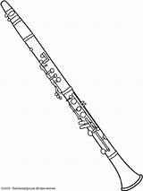 Clarinet Coloring Drawings Pages Music Instrument Drawing Yrs Chair 1st Musical Dibujo Para Clarinete Colorear Sheets Sheet Easy Clip Música sketch template