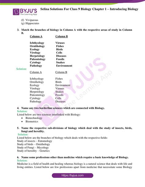 selina solutions class  concise biology chapter  introducing biology