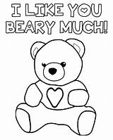 Coloring Bear Pages Build Teddy Printable Valentine Bears Beary Much Valentines Cute Getdrawings Heart Thriftymommastips Articol La sketch template