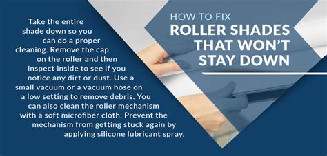how to fix roller shades wont stay down graphic