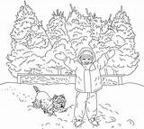 Winter Coloring Pages Adults Scene Printable Kids Adult Scenery Choose Board Bestcoloringpagesforkids sketch template
