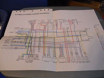 yamaha wiring diagram xvu xvuc ebay