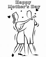 Coloring Dad Mom Pages Happy Mothers Library Clipart Dancing sketch template
