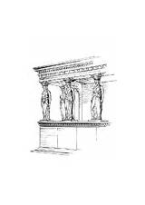 Caryatid Pillar Malvorlagen sketch template