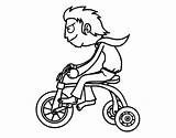 Tricycle Boy Coloringcrew Coloring sketch template