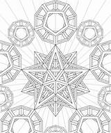 Coloring Pages Geometry Sacred Geometric Dodecahedron Stellated 3d Op Deviantart Adult Fractal Aztec Calendar Shapes Printable Colouring Drawing Book Pattern sketch template