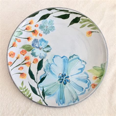 hand painted ceramic plate seramik