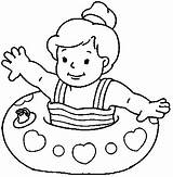 Coloring Kids Float Pages Water Child Clipart Sink Clipartmag Template sketch template