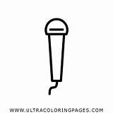 Coloring Karaoke Pages Microphone sketch template