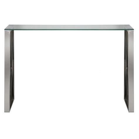 Stainless Steel And Glass Console Table Console Tables