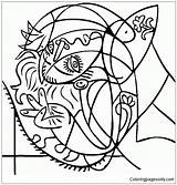 Picasso Kleurplaten Colorir Coloringpagesonly Malvorlagen Cubista Quadros Kubismus Artista Ausmalbilder Dibujo Master Kleurplaat Famosi Quadri Geometrica Pittura Famosa Tecniche Kunstunterricht sketch template