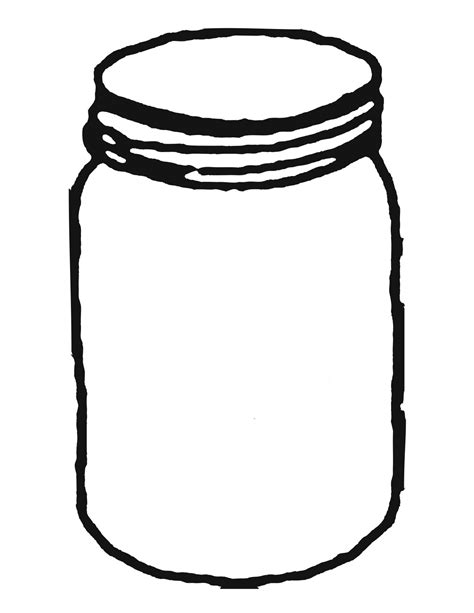 printable mason jar outline clipart