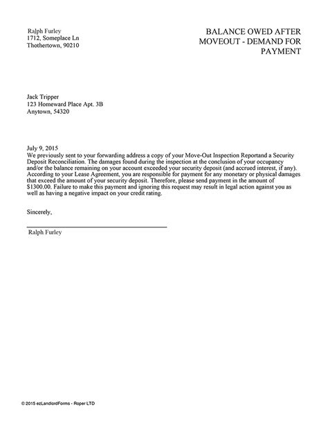 tenant move  letter collection letter template collection