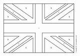 Flag Union Colouring Coloring Pages English Britain Great Sheets sketch template