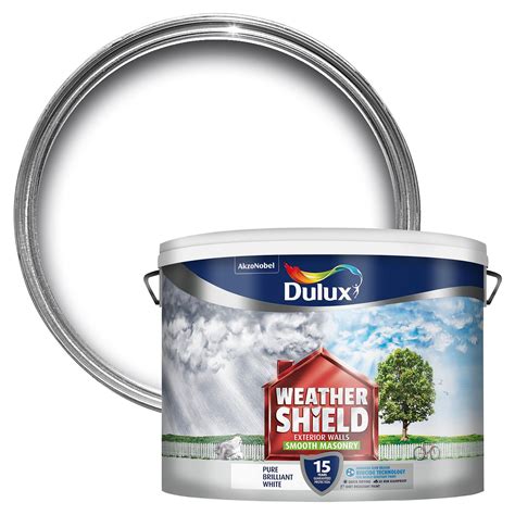 Dulux Weathershield Pure brilliant white Smooth Masonry