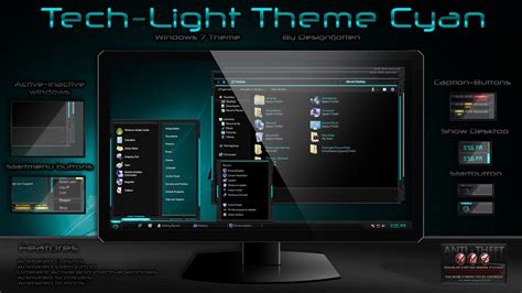 tech light windows  theme pack