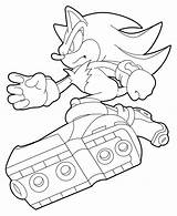 Coloring Shadow Sonic Pages sketch template