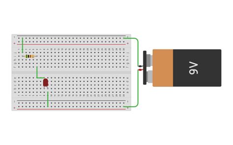 circuit design  circuito  pila de    led rojo tinkercad